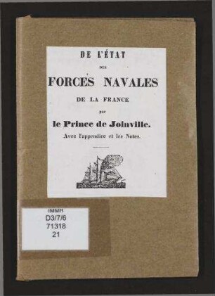 De l'État des Forces Navales de la France