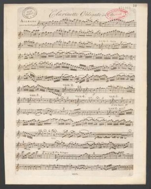 Clarinetto Obligato