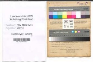 Entnazifizierung Georg Depmeyer , geb. 15.03.1896 (Lagerverwalter)