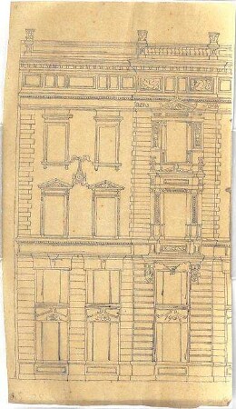 Zocher, Ernst; Architekturstudien - Gebäude (Teilansicht)