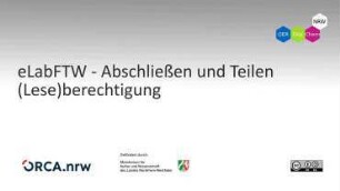 eLabFTW: Experimente Abschließen und Teilen - (Lese)berechtigung