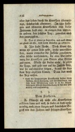 §. 3. Von Fiebern