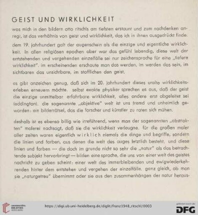 Geist und Wirklichkeit