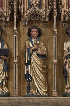 Hochaltar des Frankfurter Doms — Linker Flügel: Acht Heilige — Johannes der Evangelist
