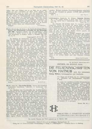479 [Rezension] Paul, Georg, Die Kirchensteuer in Preußen für das Rechnungsjahr 1926. 2. Aufl. d. 1924 erschien. Buches “Die Kirchensteuer in Preußen”