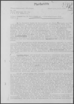Kohlstetten-Kleinengstingen: Inspektionsbericht 1955