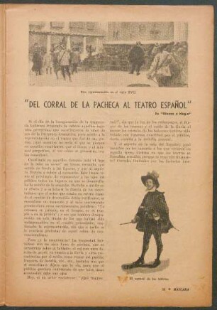 "Del corral de la pacheca al teatro español" : De "Blanco y Negro"