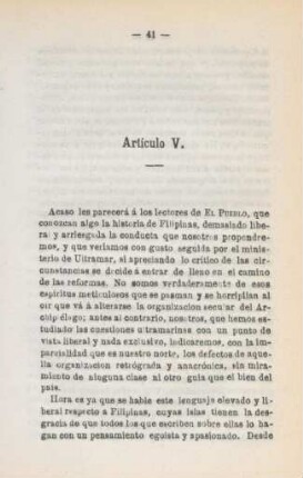 Artículo V