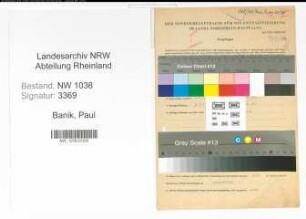 Entnazifizierung Paul Banik , geb. 22.06.1900 (Wirt)