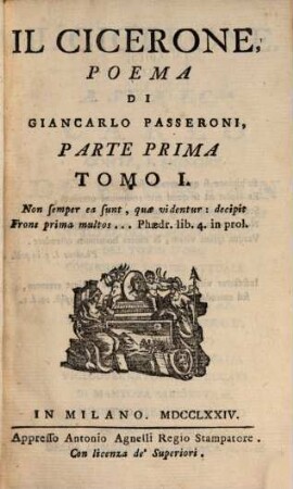 Il Cicerone : Poema, 1,1