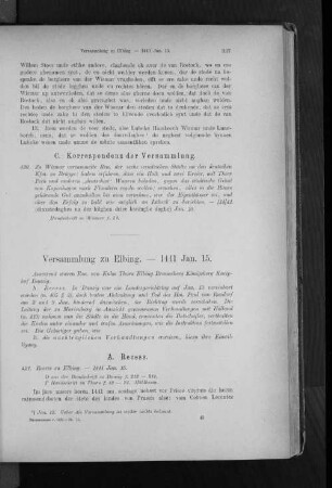 Versammlung zu Elbing. - 1441 Jan. 15.