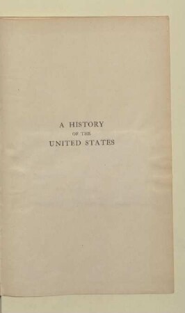 A HISTORY OF THE UNITED STATES