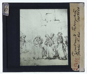 Rembrandt, Darstellung im Tempel (Zeichnung Berlin KK, unidentifiziert)