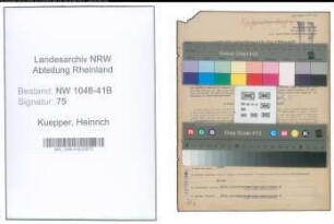 Entnazifizierung Heinrich Kuepper , geb. 04.03.1912 (Feuerwehrmann)