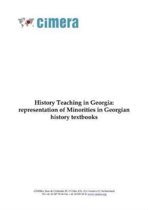 History teaching in Georgia : representation of minorities in Georgian history textbooks