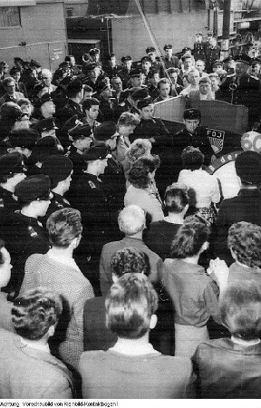 Dresden. Bahnhof. Kompass-Fest der FDJ, 1958/59