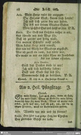 Am 2. Heil. Pfingsttage. I.