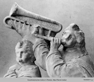 Drei Trompeter aus dem Triumphzug Alfons II.