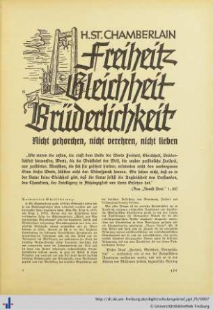 Freiheit - Gleichheit - Brüderlichkeit.