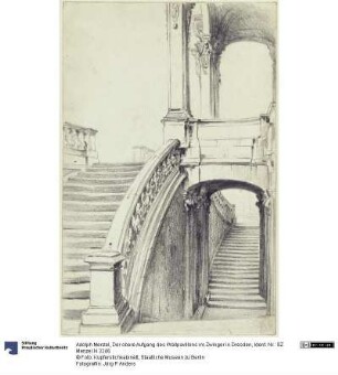 Der obere Aufgang des Wallpavillons im Zwinger in Dresden