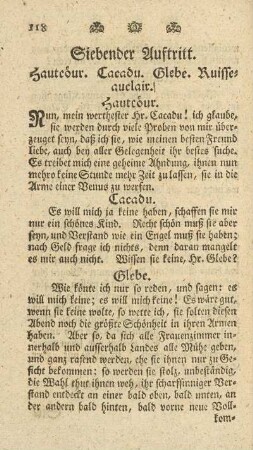 Siebender Auftritt