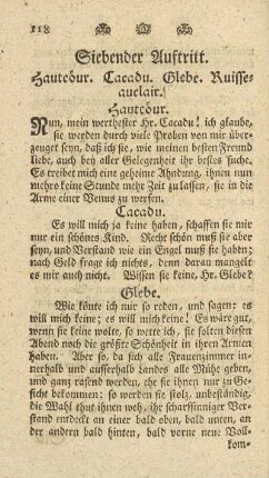 Siebender Auftritt