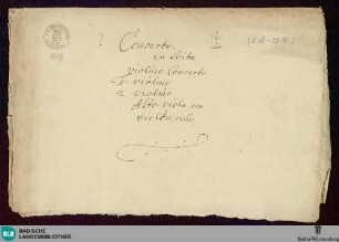 Concertos - Mus. Hs. 1019 : vl, vl (2), a-vla, bc; C; BrinzingMWV 6.Anh.1