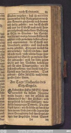 Am Tage Michaelis des Ertz-Engels.