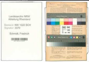 Entnazifizierung Friedrich Schmidt , geb. 26.03.1881 (Postbeamter)