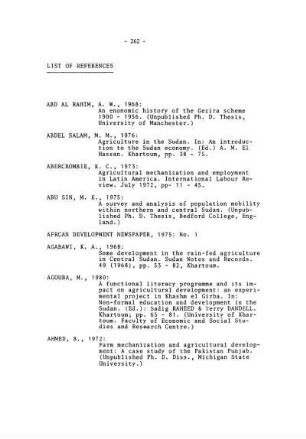 List of references