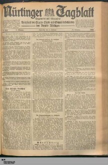 Nürtinger Tagblatt : Neuffener Rundschau : Wendlinger Zeitung : parteiamtliche Tageszeitung