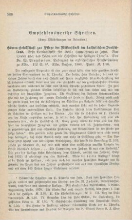 568-575 Empfehlenswerthe Schriften