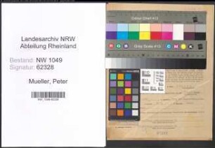 Entnazifizierung Peter Mueller , geb. 08.07.1898 (Kaufmaennischer Angestellter)