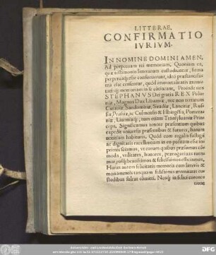 Confirmatio Iurium.