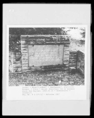 Mahnmal — Gedenktafel
