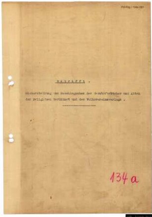Schließung der Geschäftsstelle und Beschlagnahmung des Eigentums des Volksvereins
