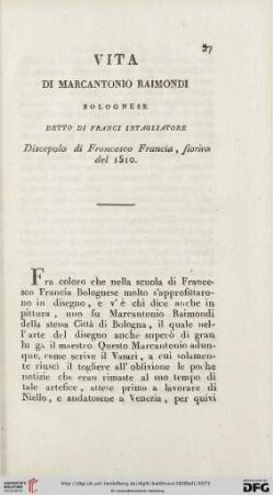 Vita di Marcantonio Raimondi