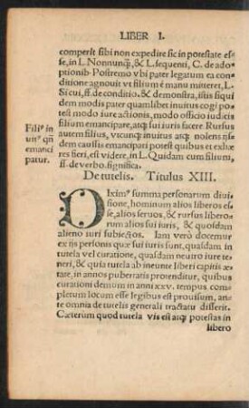 De Tutelis. Titulus XIII.