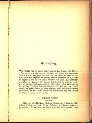 I. Göttinger Anfänge. 1769 - 1772.