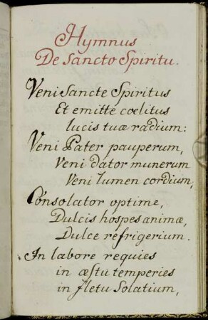 Hymnus De Sancto Spiritu.