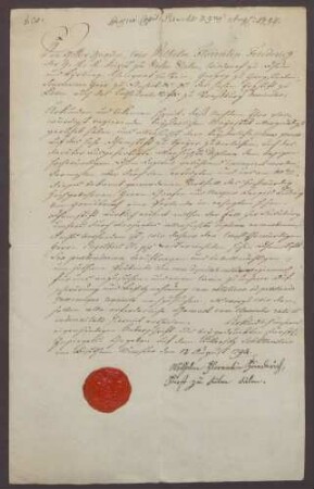 Procuratorium des Fürsten Wilhelm Florentin zu Salm-Salm für den Vikar Hepp.
