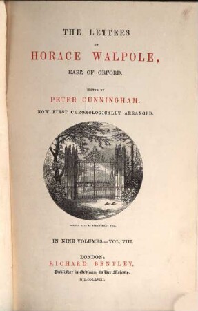 The letters of Horace Walpole, Earl of Oxford, 8