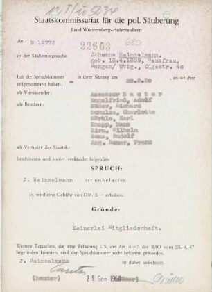 Heinzelmann, Johanna