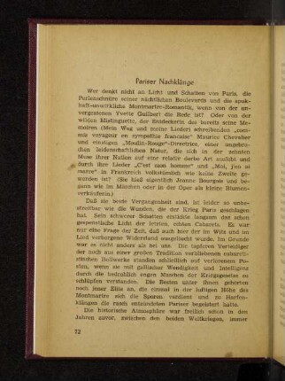 Pariser Nachklänge