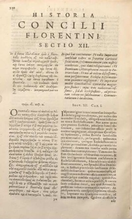 Historia Concilii Florentini Sectio XII.