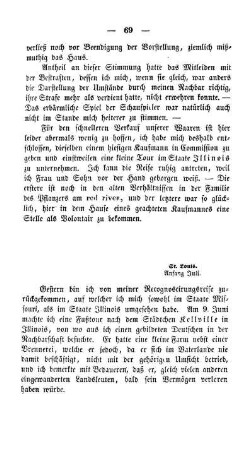 (6. Brief.) St. Louis. Anfang Juli 1836.