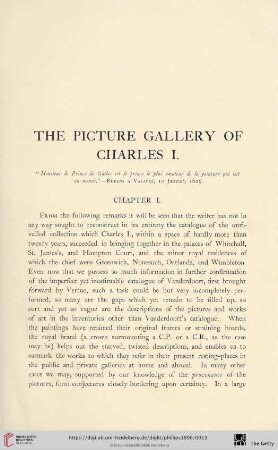 The picture gallery of Charles I