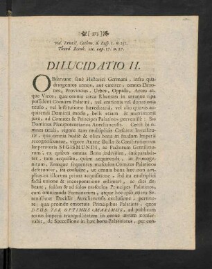 373-176, Dilucidatio II. - III.