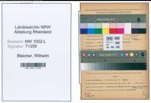 Entnazifizierung Wilhelm Bleicher , geb. 30.01.1895 (Justizangest.)