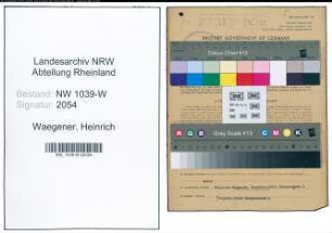 Entnazifizierung Heinrich Waegener , geb. 16.01.1897 (Schriftsetzer)